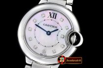 Replica Cartier Balon Bleu De Cartier Ladies SS/SS Pink MOP Diam