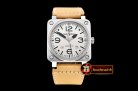 Replica BELL & ROSS BR03-92 SS/LE Platinum/Black Miyota 9015