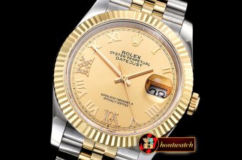 Rolex DateJust 36mm Jub Flt YG/SS Gold/Dm Rmn BP A2813