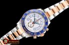 Rolex YachtMaster 116681 Blue RG/SS White JF Asia 7750 Mod