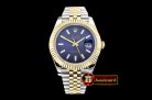 Rolex Datejust II DJ2 41mm Jub Flt YG/SS Blue Stk BP A3235 Mod