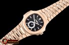 Patek Philippe Nautilus GMT MoonPhase RG/RG Black Asia 23J Calen