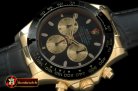 Replica Rolex Daytona 116528 YG/LE Blk Stk Roman A-7750 Sec@6