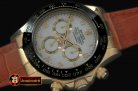 Replica Rolex Daytona 116528 YG/LE Wht Num A-7750 Sec@6