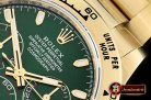 Rolex Daytona 116518 YG/YG Green/Stk ARF V2 A4130 Mod