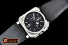 Bell & Ross BR03-94 Chronograph SS/RU Black Asia 7750