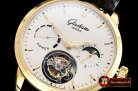 Glashutte Senator Tourbillon PR YG/LE White Stk Asia Tourbillon