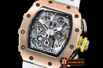 Richard Mille RM011-03 Felipe Massa LE RG/TI/VRU Wht Skele A7750 Mod