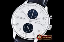 IWC Portuguese Chrono SS/LE Wht/Black ZF A-7750