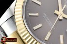Rolex Datejust II DJ2 41mm Oyt Flt YG/SS Grey Stk BP Asia 2813