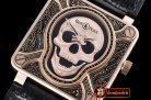 Bell & Ross BR01 2016 Burning Skull Ltd Ed RG/LE Black Asia 23J