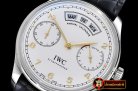 IWC Portugieser Annual Cal IW503502 SS/LE Wht/Gold A52850