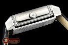 Jaeger Le Coultre JL Reverso Mens Diams SS/LE White/Num MY8215 Mod