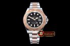 Rolex YachtMaster Mens 116621 RG/SS Black JF Asia 3135 Mod