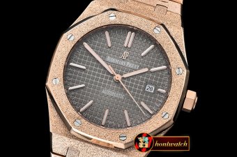 Audemars Piguet Royal Oak 15400 Frosted RG/RG Grey Asia 21J Mod 3120