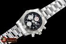 Breitling Avenger II Chronograph 43mm SS/SS Blk/Wht GF A7750