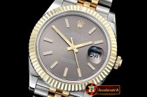 Rolex Datejust II DJ2 41mm Jub Flt Wrap 904L YG/SS D Grey Stk GMF A2836