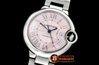 Cartier Balon De Bleu Ladies 33mm SS/SS Pink TWF Seiko NH05A