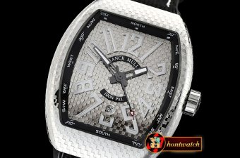 Franck Muller Vanguard PXL SS/NY Silver White/Num Asia 2824