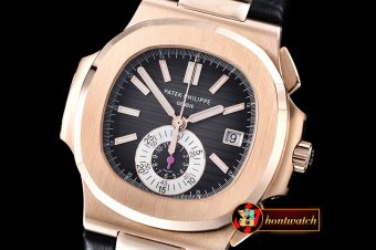 PP0202C - 5980 Nautilis Chrono RG/LE Black BP A-7750