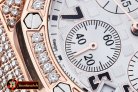 AP0369B - Royal Oak Ladies Chrono RG/RU Wht Num Diam Bez VK64