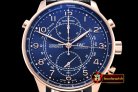 IWC0333B - Portuguese Chronograph Rattrapante RG/LE Blue A7750