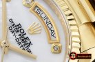 Rolex Daydate 36mm Flt YG/YG White MOP Diam BP Swiss 2836