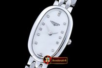 Longines Elegance Ladies SS/SS Wht MOP TWF Swiss Qtz