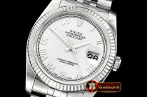Rolex Datejust Man DJ 36mm Jub Fluted SS/SS Wht Roman ARF A3135