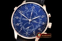 IWC0333B - Portuguese Chronograph Rattrapante RG/LE Blue A7750