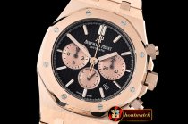 Audemars Piguet Royal Oak Chronograph 26331ST RG/RG Black OMF A7750