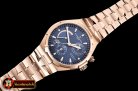 VACH. CONSTANTINE Overseas Dual Time Power Reserve RG/RG Blue TWA A1222