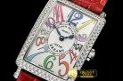 Franck Muller Long Island Ld 952QZ DIAM/SS/LE (Red) Wht GF Swiss Qtz