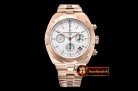 VACH. CONSTANTINE Overseas Chronograph RG/RG White Asia 7750 Mod 5200