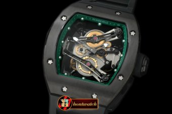 RM066C - Bubba Watson Tourbillon PVD/RU Green Swiss Qtz