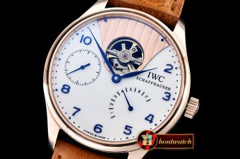 IWC Portugese Mystere Tourbillon RG/LE Wht/Blue Asia 21J