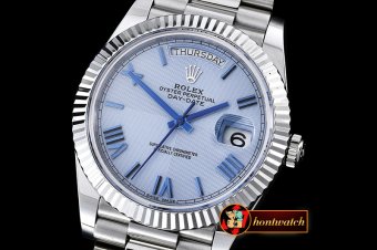 Replica Rolex DayDate 40mm SS/SS Glacier Rom Flut BP A2836 Mod32