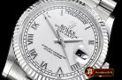 Rolex Daydate 36mm Flt SS/SS White Diam BP Swiss 2836