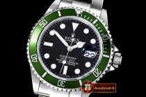 Rolex Submariner Ref.16610LV SS/SS Black BP SP A3135 Mod