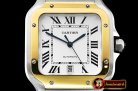 Cartier Santos De Cartier 2018 Mens XL YG/SS Wht BVF MY9015