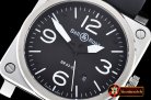 Replica BELL & ROSS BR03-92 SS/RU Black/White Miyota 9015