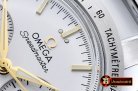 Omega SpeedMaster 57 SS/SS Wht/Gold JHF Asia 7750 Mod 9300