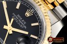 Rolex Datejust 36mm Flt YG/SS Blk/Stk Jub ARF Asia SH3135