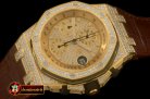 AP0283 - Royal Oak Chrono YG/LE Champagne Gold Bling A-7750