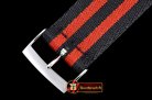 Rolex Black/Red 22mm Top Quality Nylon Strap
