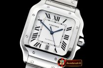 Cartier Santos De Cartier 2018 Mens XL SS/SS Wht V6F MY9015