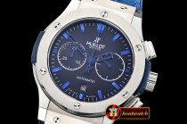 Hublot Fusion Bang 45mm Chrono SS/RU Blk/Blue A7750 Secs@3