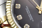 Rolex DateJust Jub Flt YG/SS Dark Grey Diam BP A3135 Mod