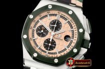 Audemars Piguet ROO 2018 "Combat" Grn CER/SS/RU Cream JF V2 A3126 Mod