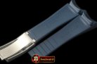 ROLACC021C - Dark Blue Rubber Strap 20/18 with Insignia Clasp